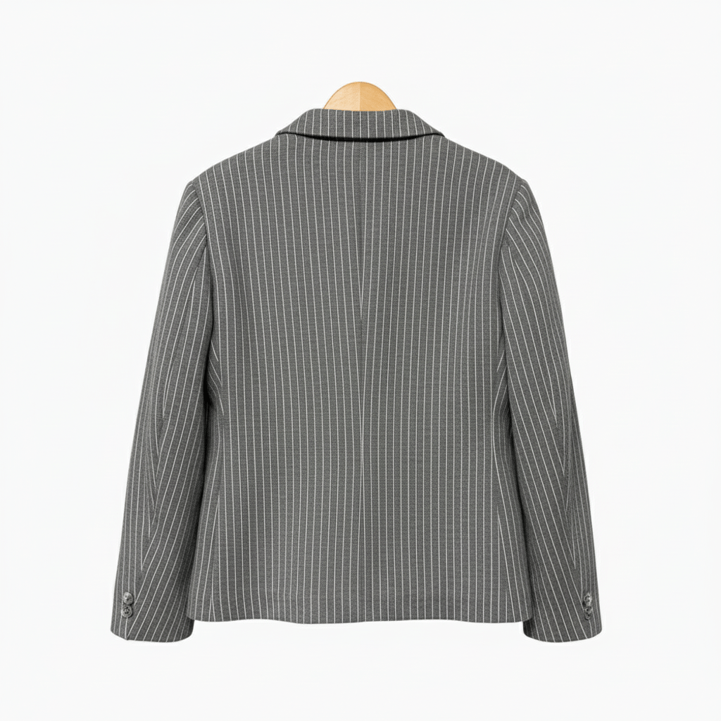 Peuterey giacca gessata bambino grigia