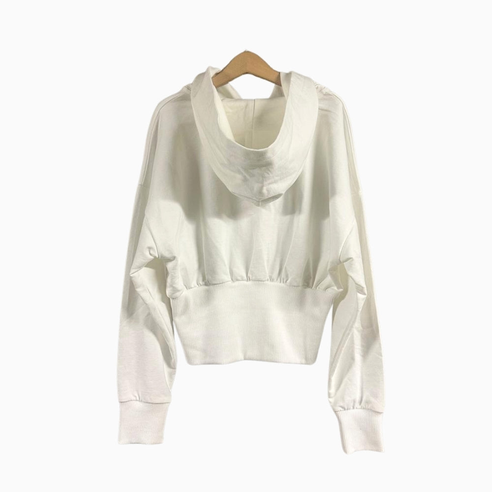 Please felpa con cappuccio bambina bianca