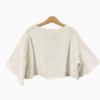Please felpa cropped bambina bianca maniche ampie - Abbigliamento bambini firmato | CDifferent Outlet