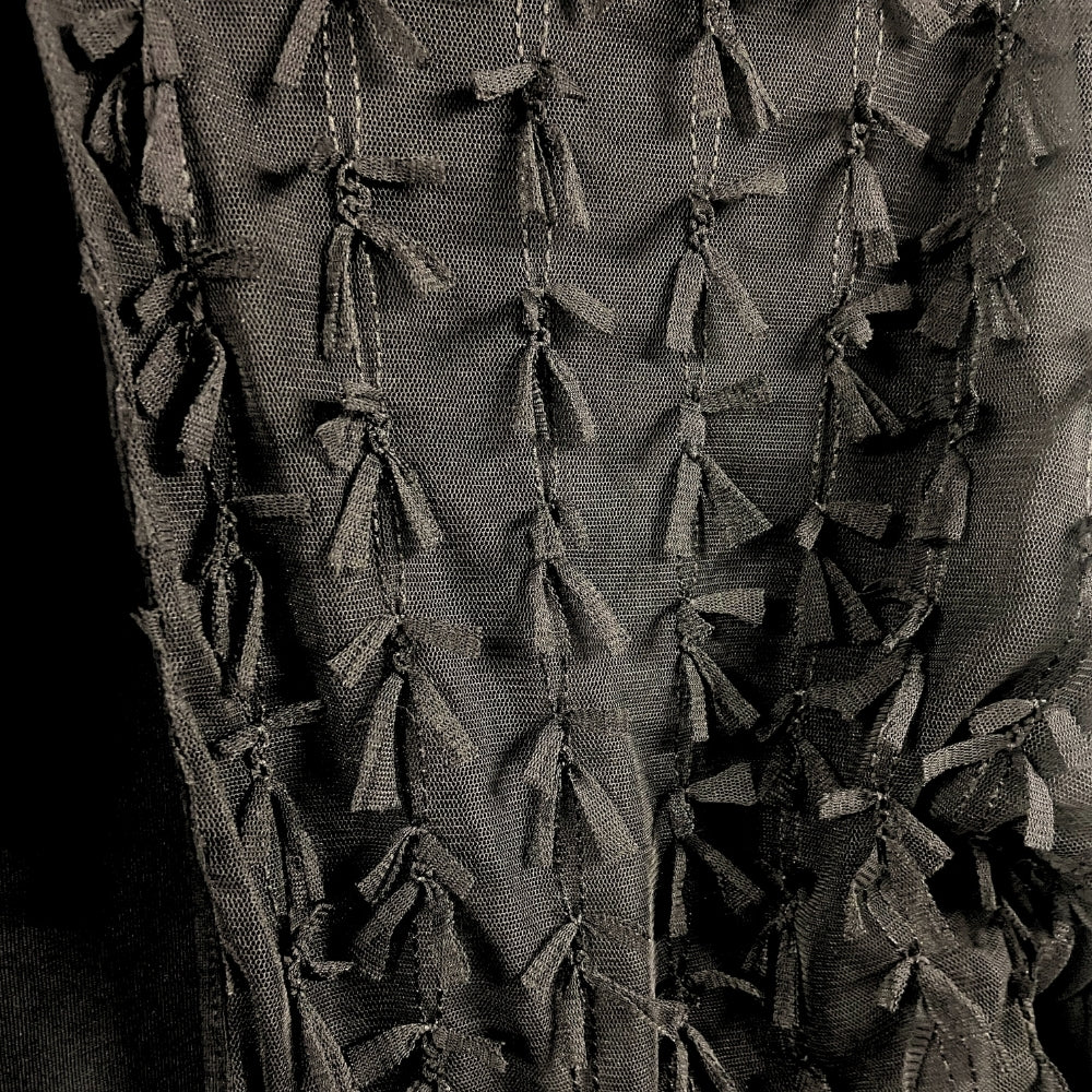 Please giacca crop bolero con fronzoli bambina nera