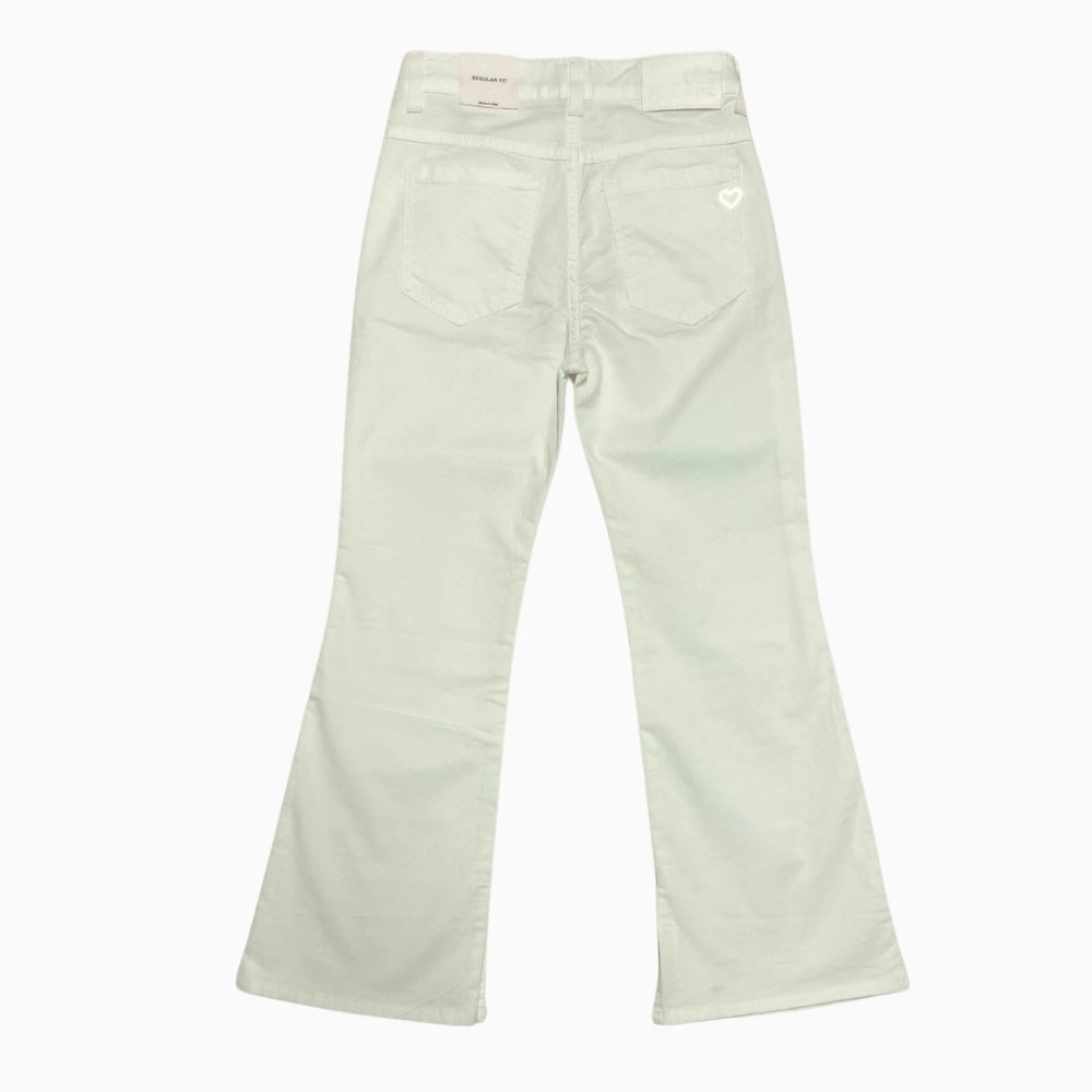Please pantalone in cotone bambina a zampa bianco - Abbigliamento bambini firmato | CDifferent Outlet