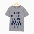 Please t-shirt manica corta bambino grigia