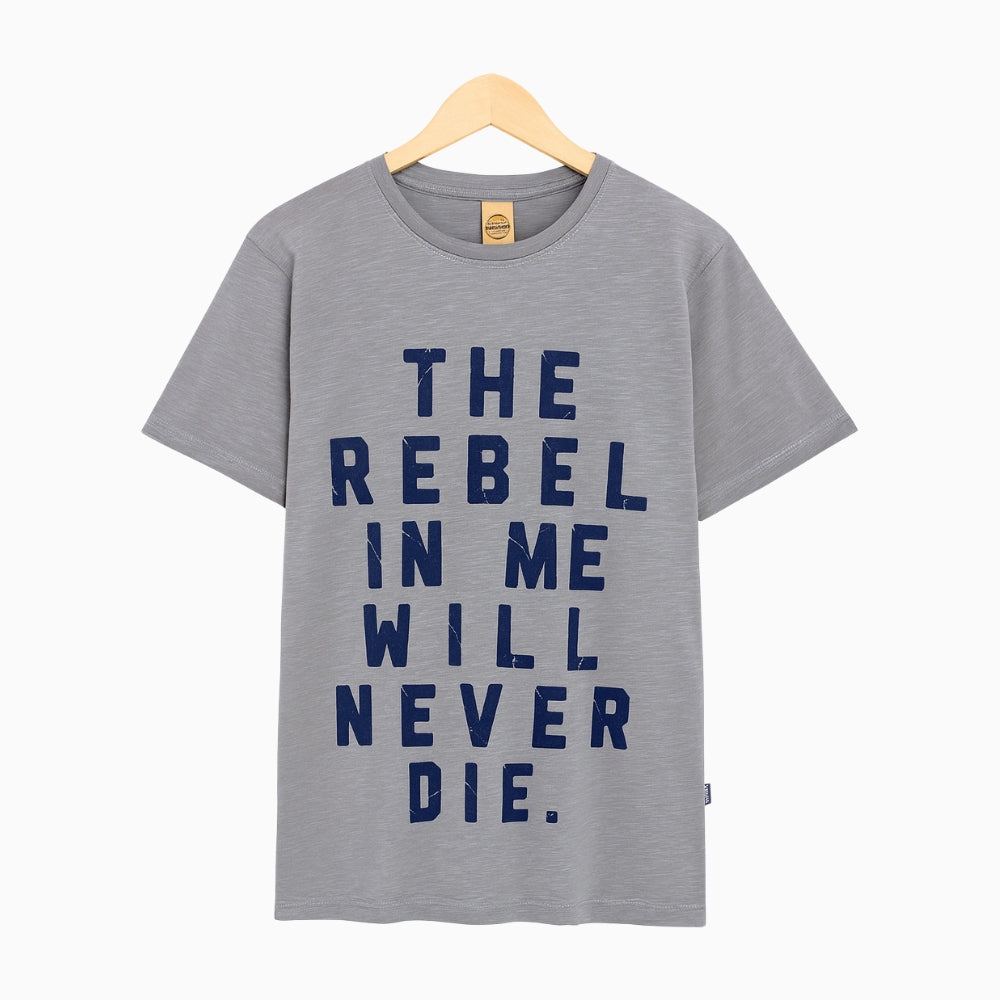 Please t-shirt manica corta bambino grigia