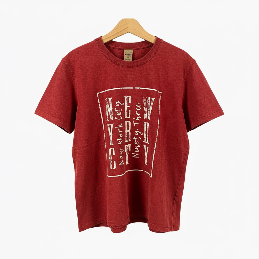 Please t-shirt manica corta bambino rossa