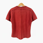 Please t-shirt manica corta bambino rossa