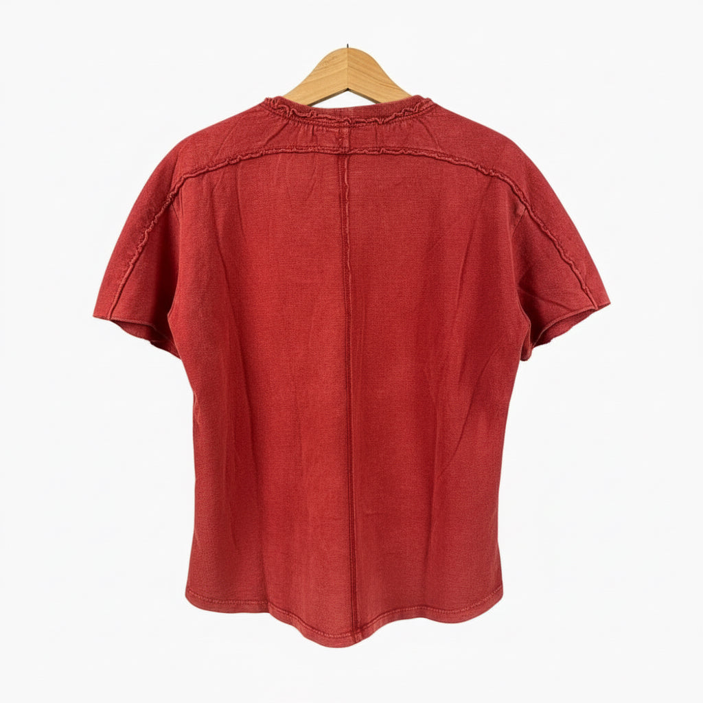 Please t-shirt manica corta bambino rossa