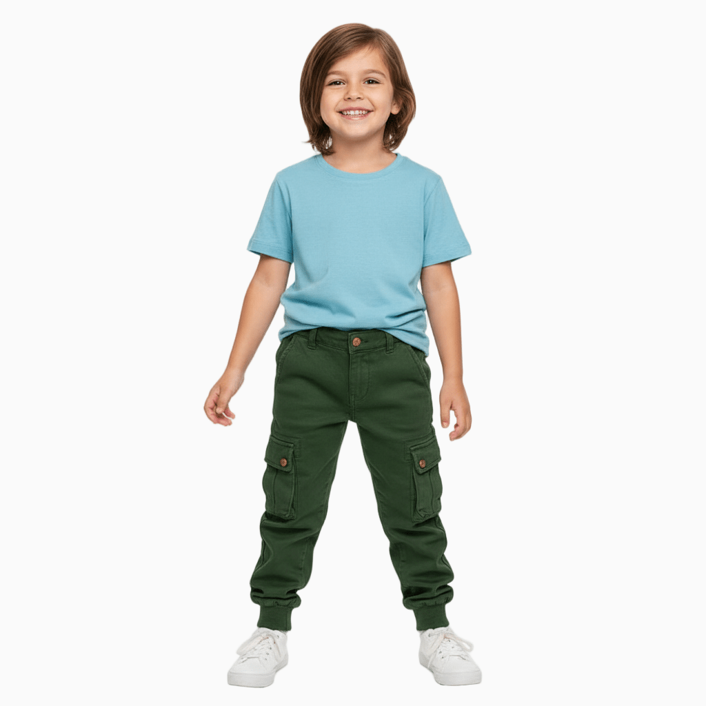 SP1 pantalone cargo bambino verde