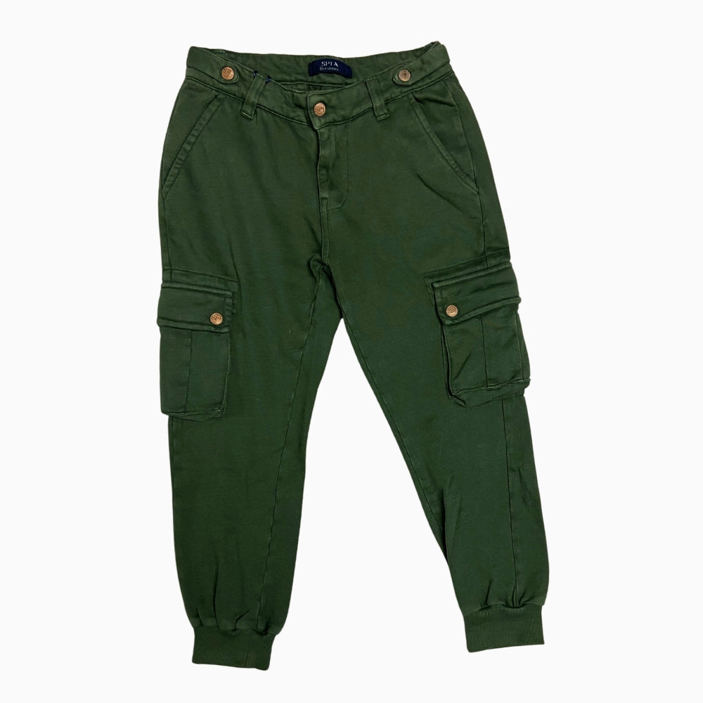 SP1 pantalone cargo bambino verde - Abbigliamento bambini firmato | CDifferent Outlet