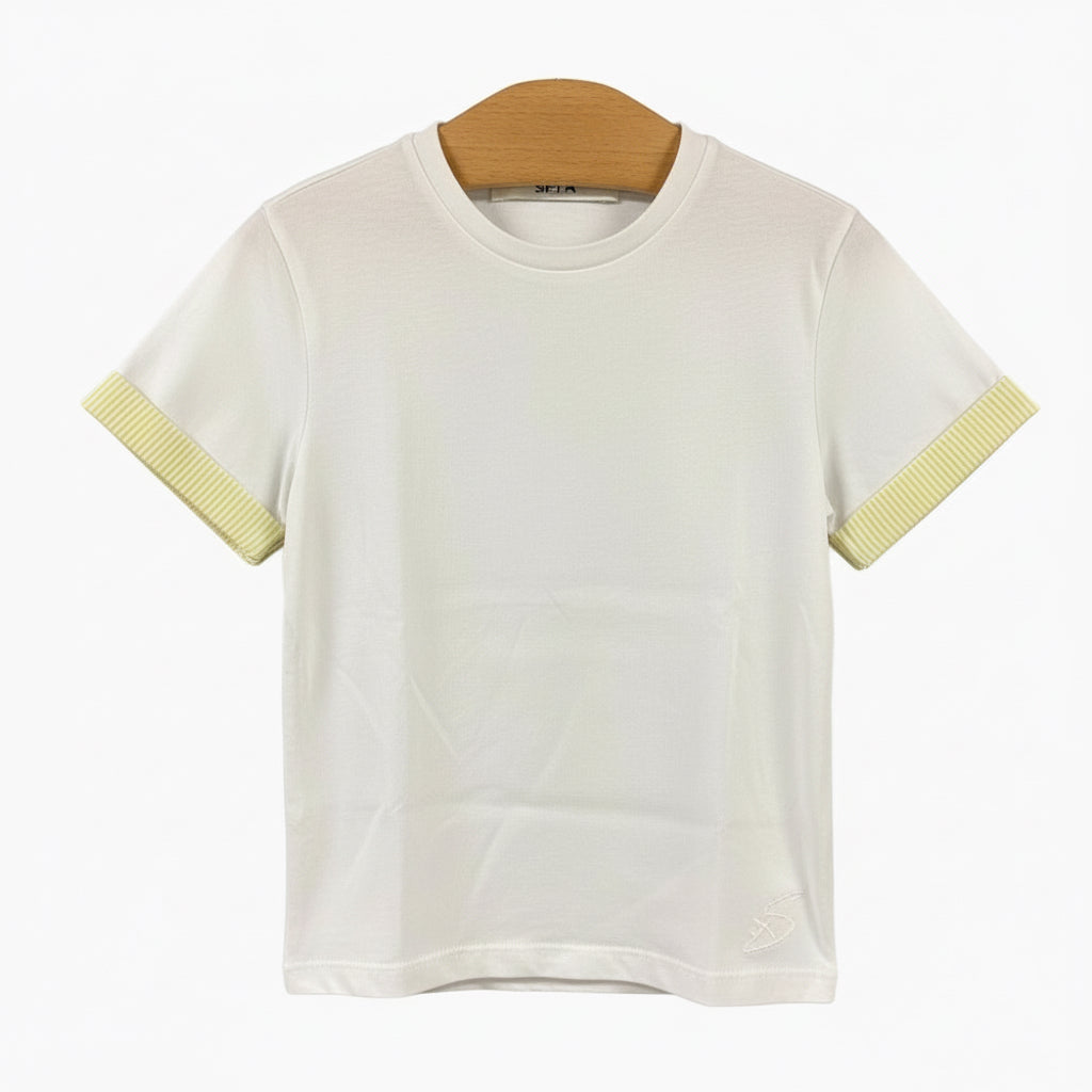 SP1 t-shirt manica corta bambino bianca