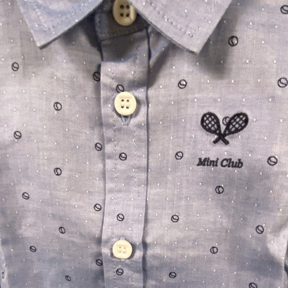 Sarabanda camicia neonato mini club azzurra