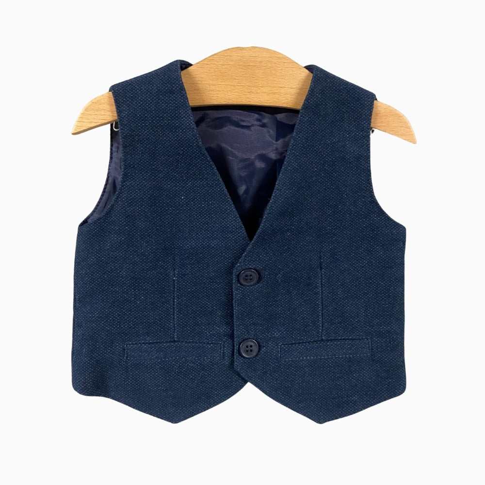 Sarabanda gilet neonato blu