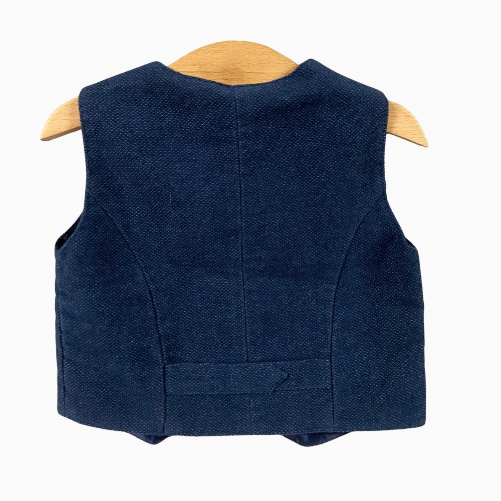 Sarabanda gilet neonato blu