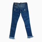 Sarabanda jeans con frange bambina blu - Abbigliamento bambini firmato | CDifferent Outlet