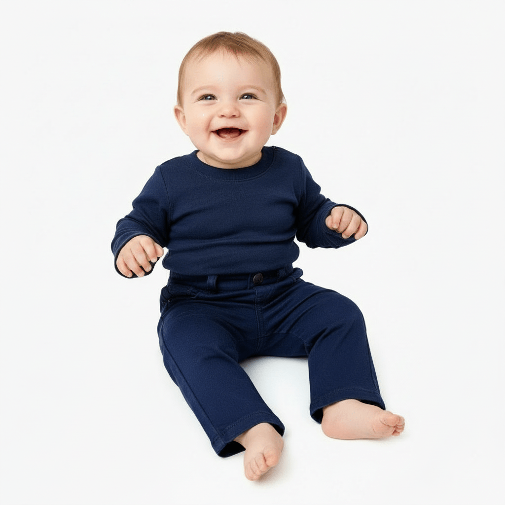 Sarabanda pantalone neonato blu