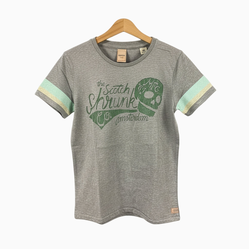 Scotch Shrunk t-shirt manica corta bambino grigia teschio