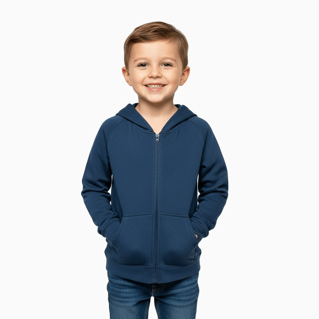 Scout felpa con cappuccio bambino blu