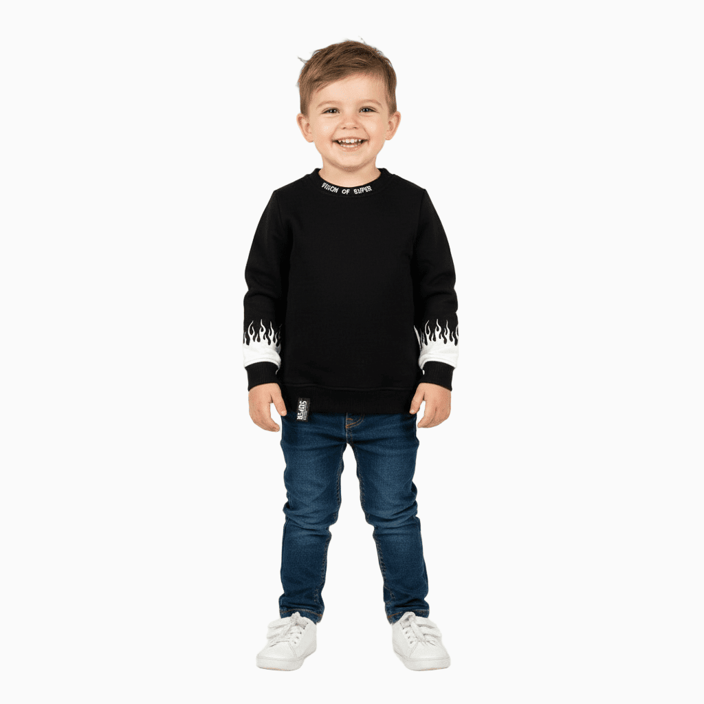 Super of Vision felpa bambino nera - Abbigliamento bambini firmato | CDifferent Outlet