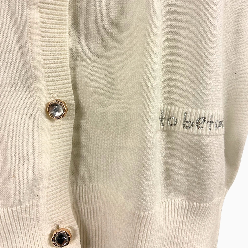 To be To cardigan bambina panna