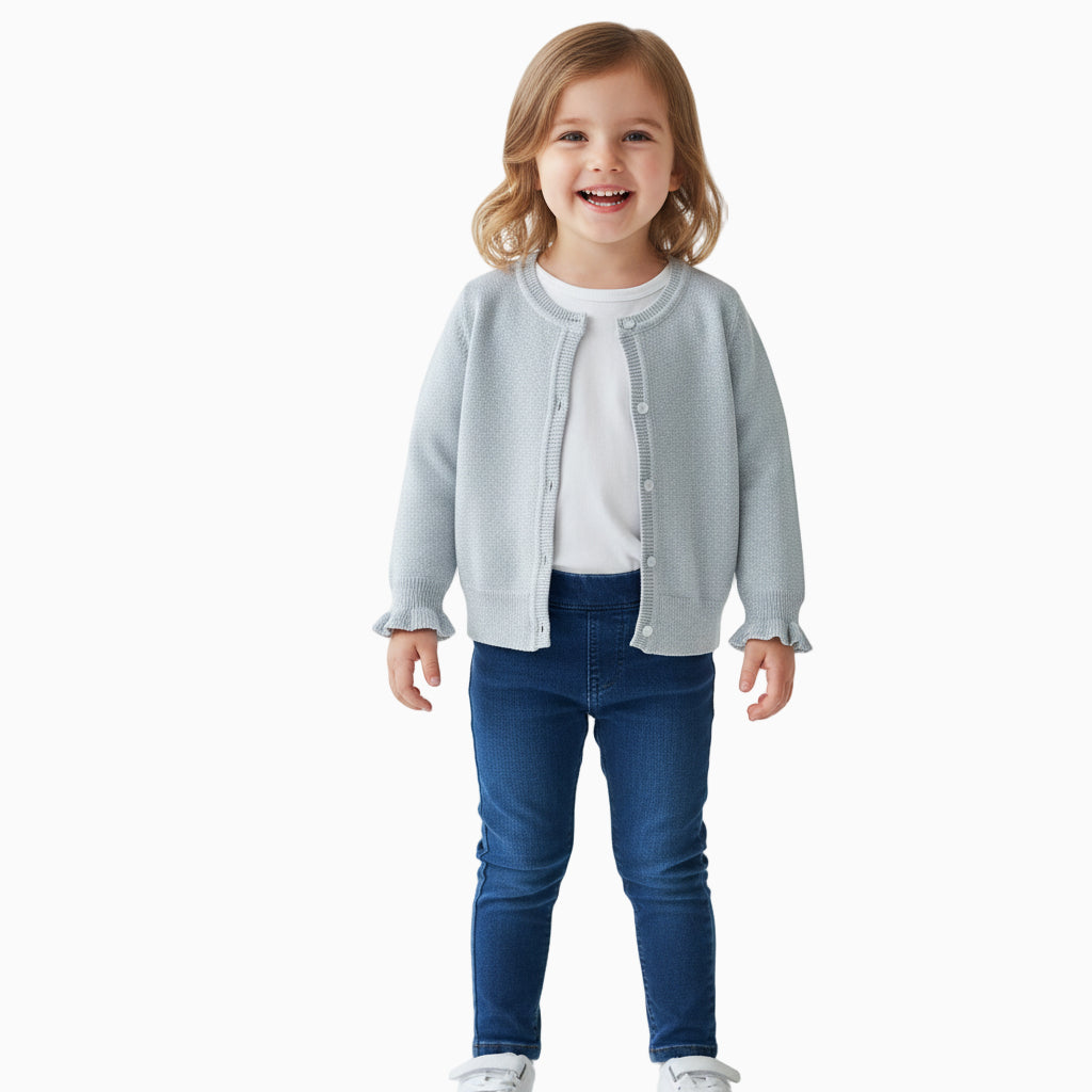 UBS2 cardigan bambina grigio con lurex