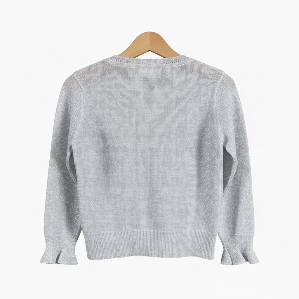UBS2 cardigan bambina grigio con lurex - Abbigliamento bambini firmato | CDifferent Outlet