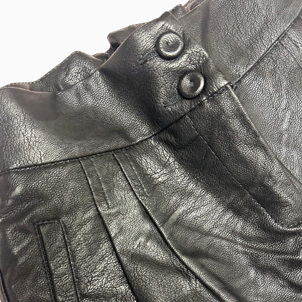 Vicolo pantalone in ecopelle bambina nero