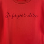 Vicolo t-shirt mezza manica bambina rossa con scritta stampata