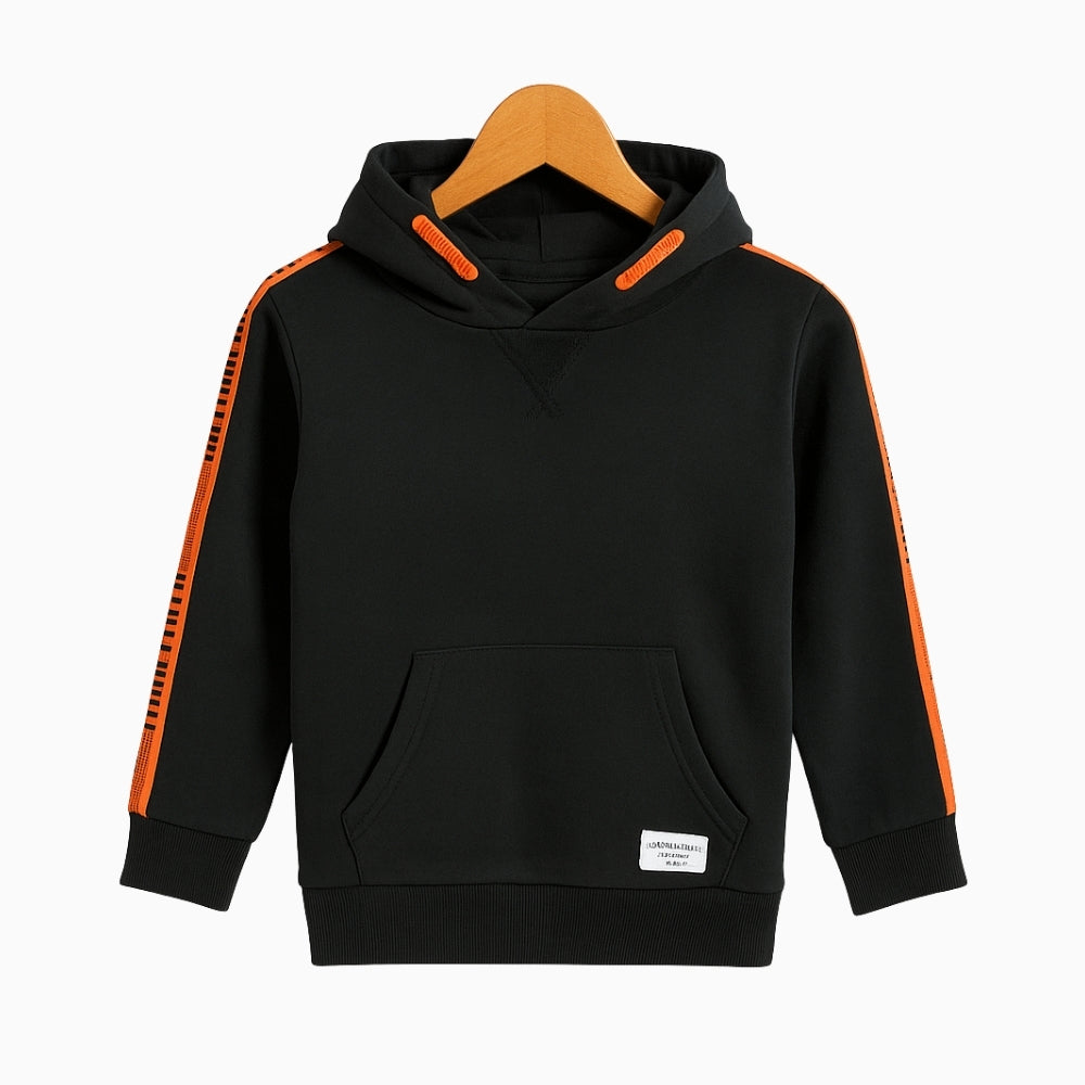 Vingino felpa con cappuccio e tasca a marsupio bambino nera