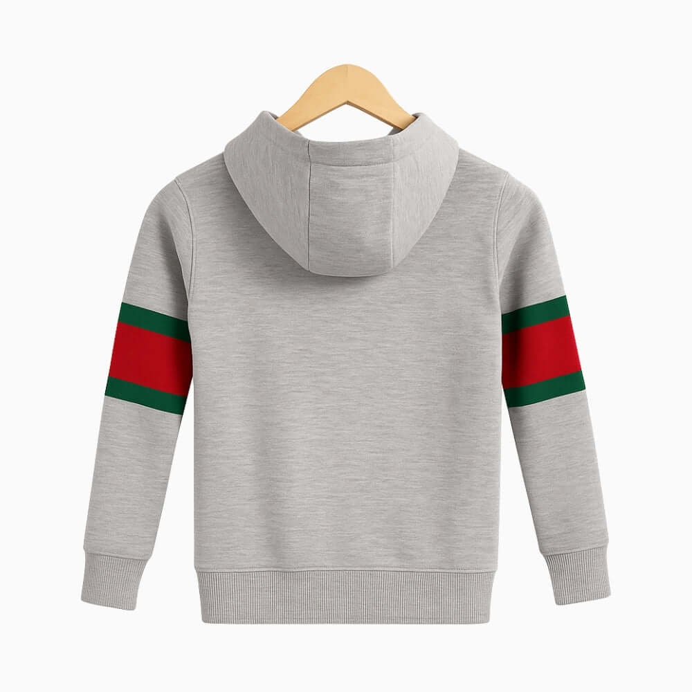 Vingino felpa con cappuccio e tasca a marsupio bambino grigia