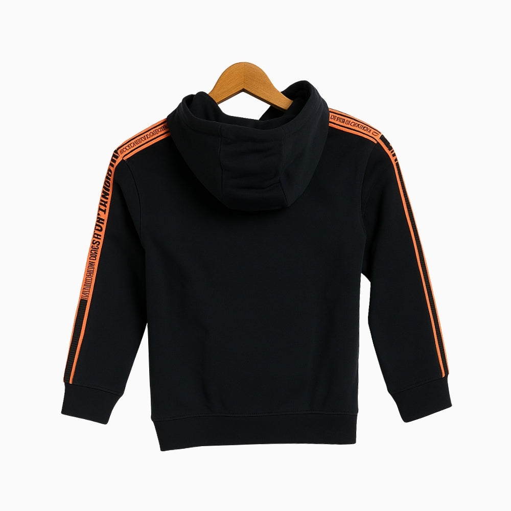 Vingino felpa con cappuccio e tasca a marsupio bambino nera