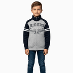 Yours felpa con zip senza cappuccio bambino grigia - Abbigliamento bambini firmato | CDifferent Outlet