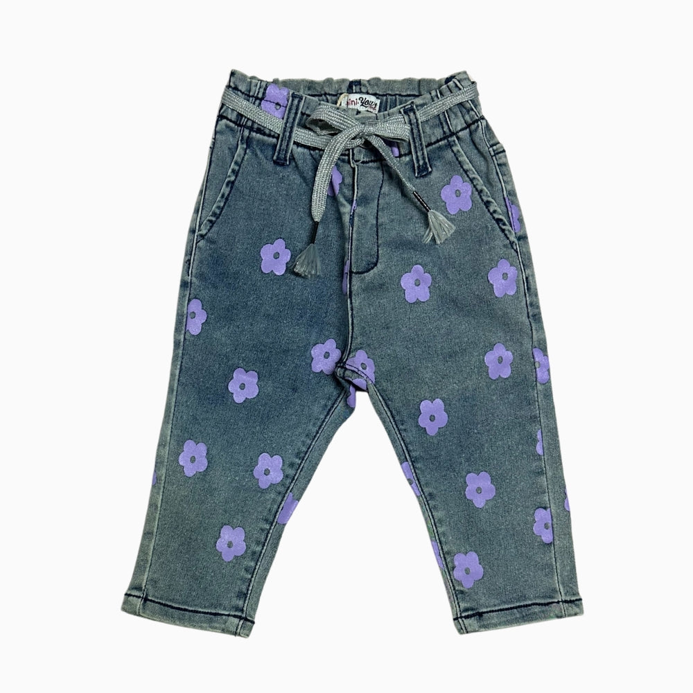 Yours jeans bambina fiori lilla