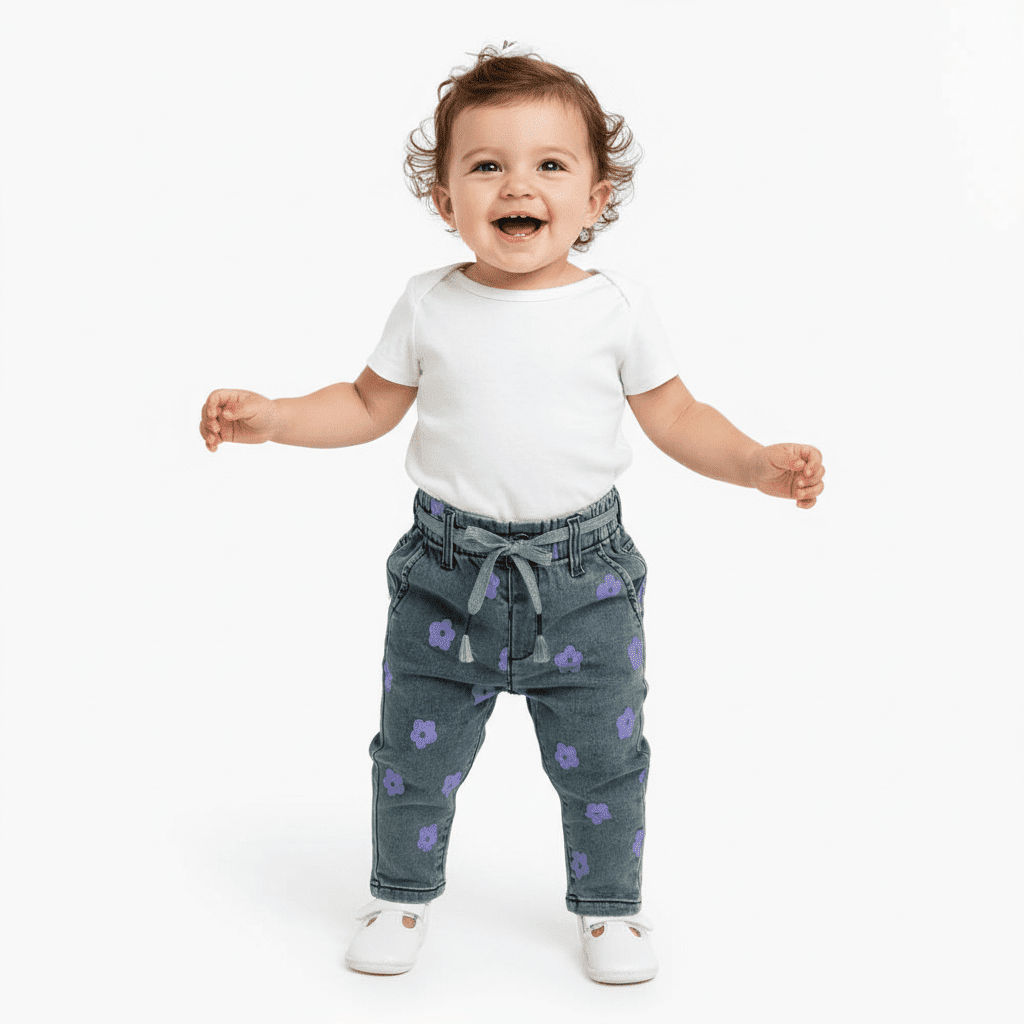 Yours jeans bambina fiori lilla - Abbigliamento bambini firmato | CDifferent Outlet