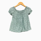 Mayoral blusa bambina floreale verde salvia