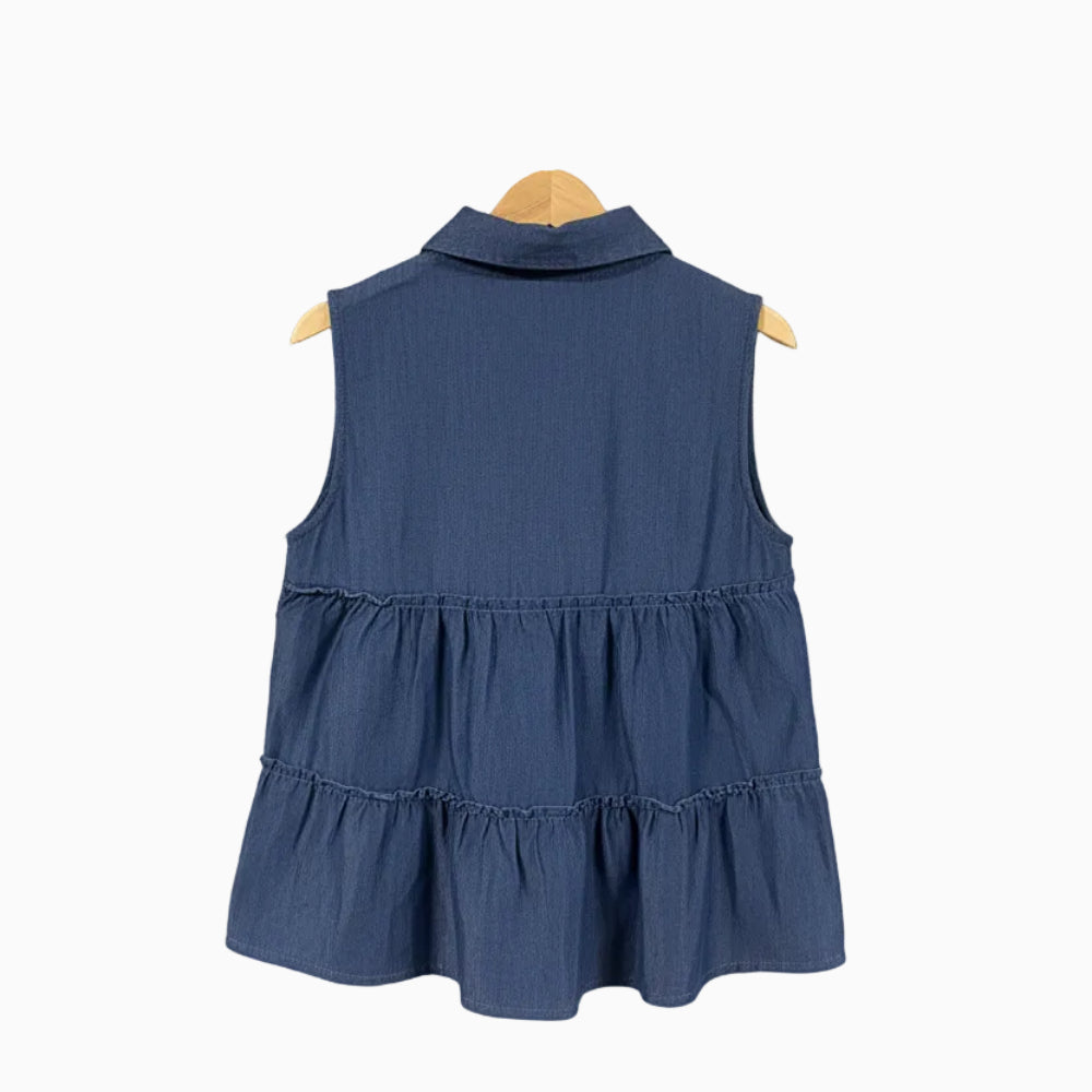 T-Love camicia smanicata bambina denim - Abbigliamento bambini firmato | CDifferent Outlet