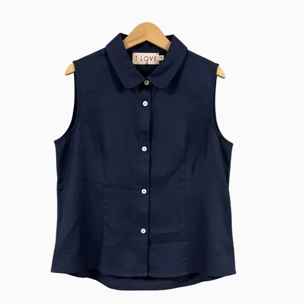 T-Love camicia smanicata bambina denim