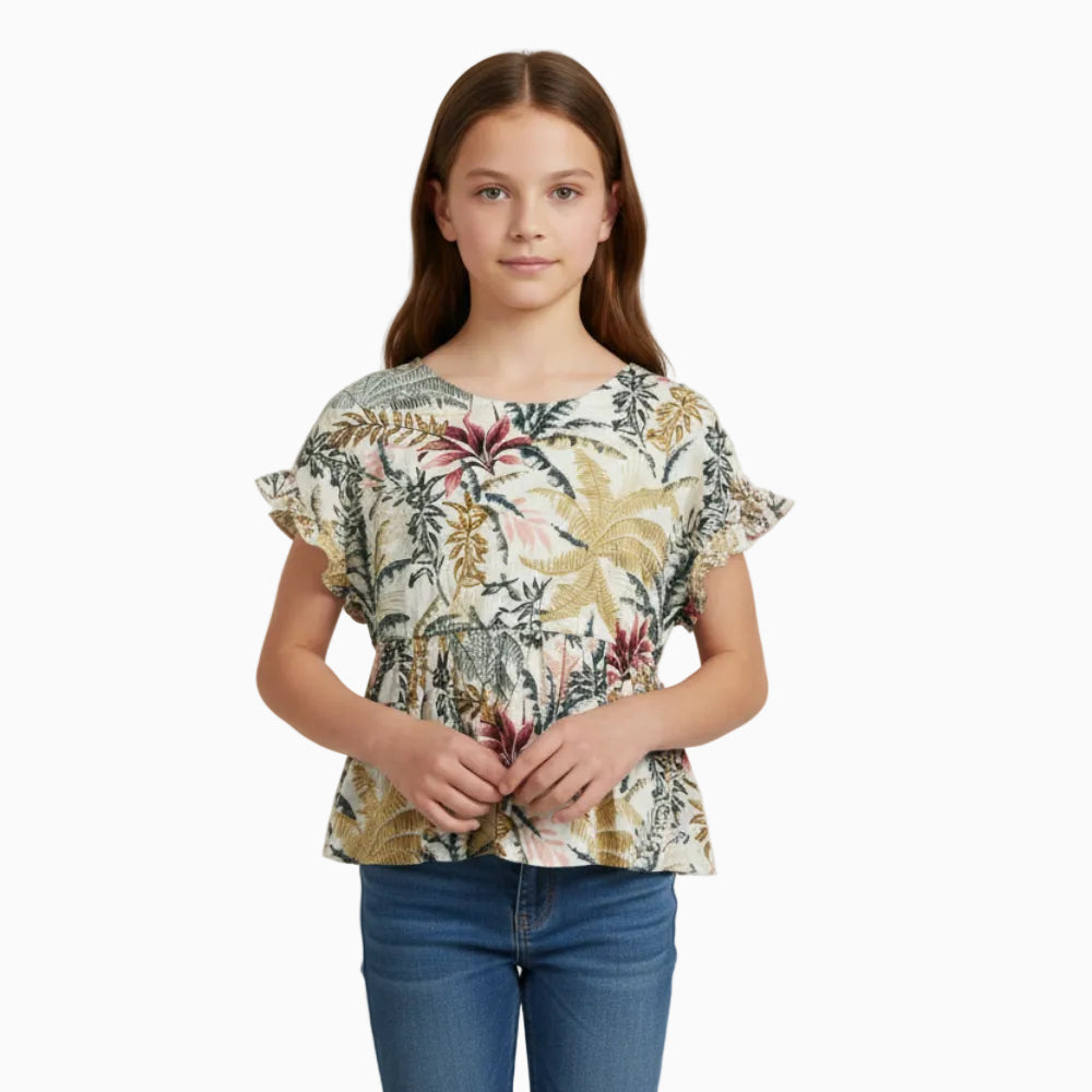 Mayoral blusa bambina fantasia tropicale - Abbigliamento bambini firmato | CDifferent Outlet