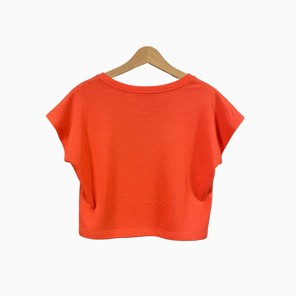 Boboli t-shirt manica corta bambina arancione