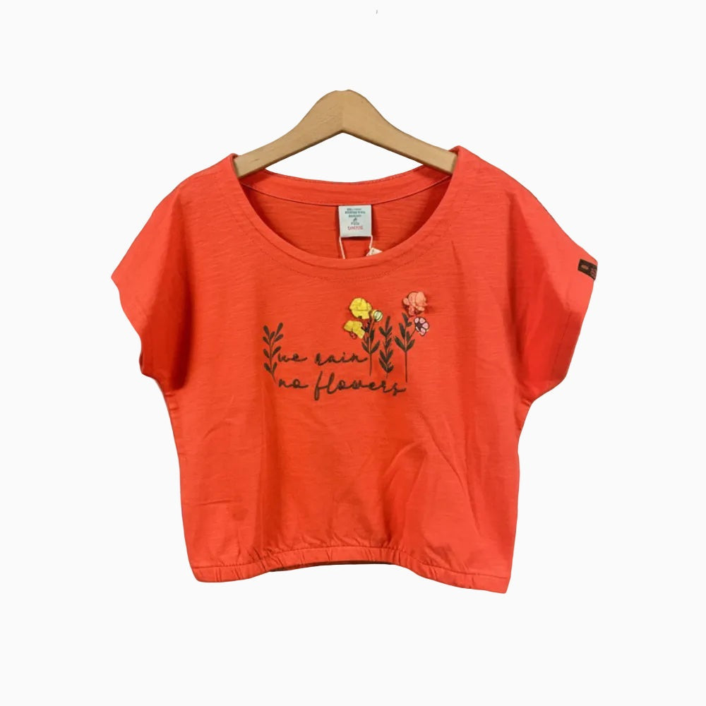 Boboli t-shirt manica corta bambina arancione
