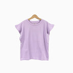 Only t-shirt bambina manica corta ad aletta lilla